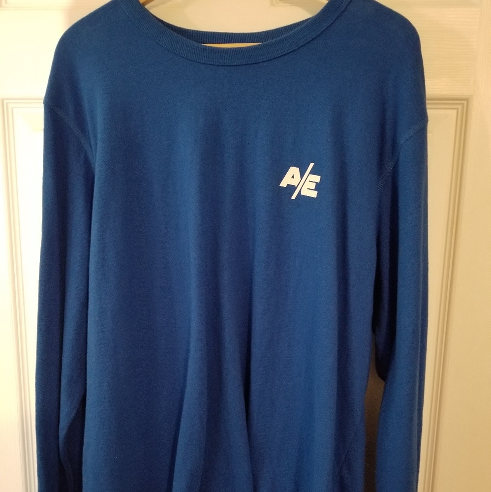 Men's XL American Eagle Blue Long Sleeve Shirt